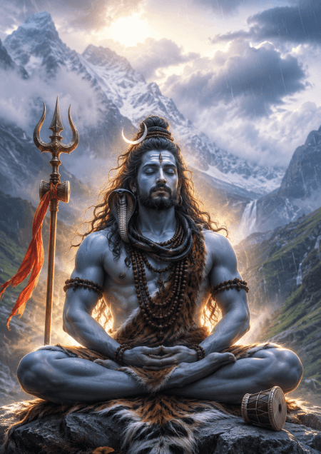Divine Meditation in Kailash Lord Shiva 4K HD Wallpaper