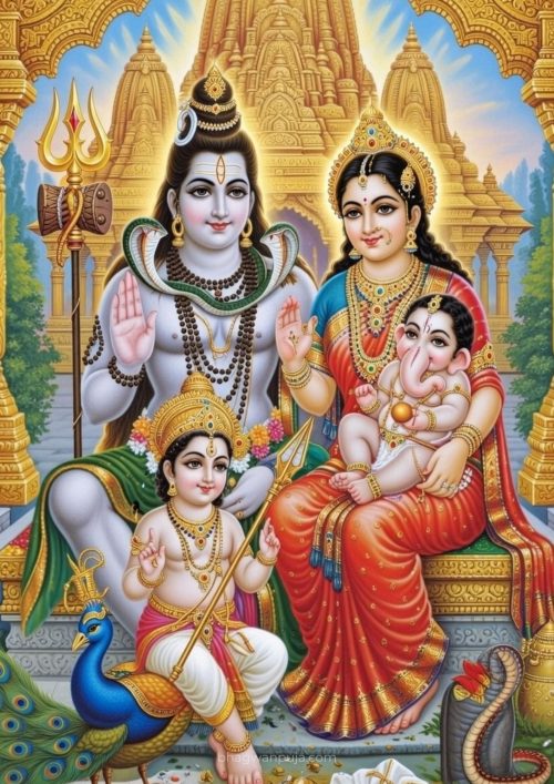 Bhagwan Shiv with Family