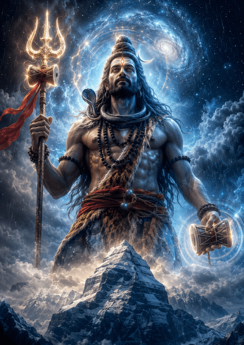 Cosmic Mahadev Divine 4K Wallpaper